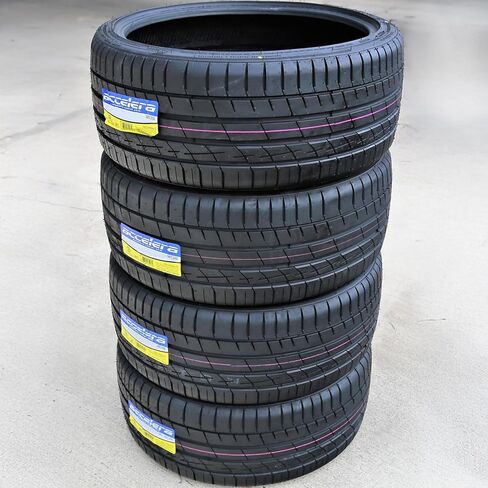 مجموعة من 4 (أربعة) إطارات Accelera Iota ST68 لسيارات الركاب عالية الأداء لجميع المواسم - 255/35R22 255/35ZR22 255/35/22 255/35-22 99W نطاق التحميل XL 4-Ply BSW جدار جانبي أسود UTQG 400AA in Kuwait