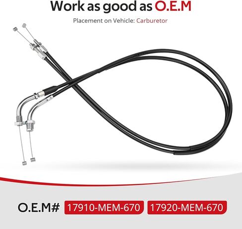 JAVIK كابل خانق A & B لهوندا VTX1300C 2004-2009 O.E.M #17910-MEM-670 17920-MEM-670 in Kuwait