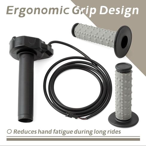 Full Twist Throttle Compatible with Ridstar Q20 Series Electric Dirt Bike, E-Bike Throttle Handlebar Kit w/Key Ignition Switch Grips Cable in Kuwait