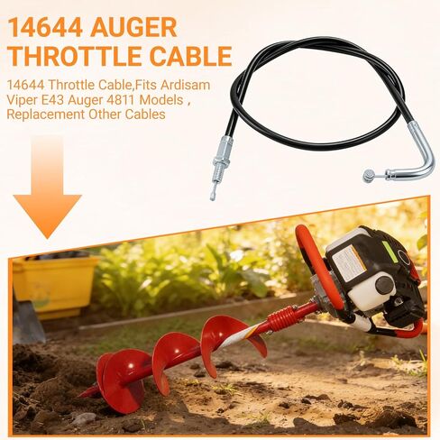 14644 Auger Throttle Cable,14644 Throttle Cable,Fits Ardisam Viper E43 Auger 4811 Models,Replacement Other Cables in Saudi Arabia