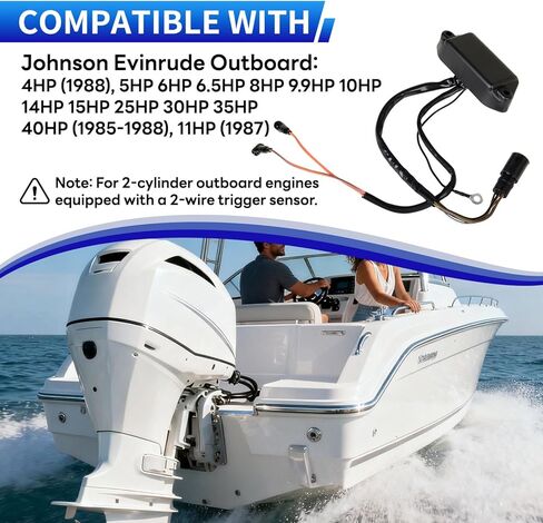 113-2285 حزمة طاقة مطورة متوافقة مع محركات Johnson Evinrude 4-40HP ثنائية الأسطوانات (1985-1988) الخارجية 586798 396141 582281 582787 582880 583169 586697 586800 in Kuwait
