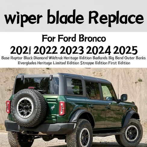 Rear wiper blade For Ford Bronco 2021 2022 2023 2024 2025 Base Raptor Black Diamond Wildtrak Heritage Edition Badlands Big Bend Outer Banks Everglades Heritage Limited Edition Stroppe Edition in Saudi Arabia