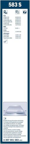 شفرات ممسحة بديلة من BOSCH 3397001583 Twin Spoiler OE - جانب السائق والراكب - مجموعة من شفرتين (21 بوصة و21 بوصة) in Kuwait