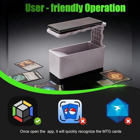 Card Scanner TCG for Fast and Accurate Trading Card Game Scanning, Compatible with Standard Sized Sleeved & Unsleeved Cards, Perfect for Game Nights and Quick Price Checks in Saudi Arabia