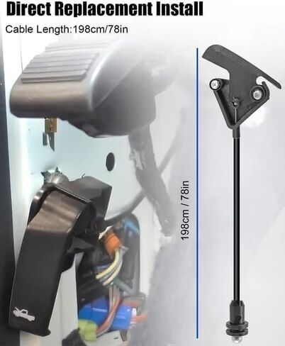 912-443 Hood Release Cable with Handle Lever Fit for Dodge Dakota 1997-2004 Dodge Durango 1998-2003 Replace 55256496, Hood Latch Cable in Saudi Arabia