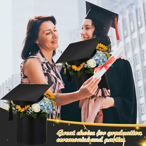 ForraFun 2 مجموعات قبعة التخرج زهرة مربع مع كتل رغوة الأزهار قبعة التخرج زهرة هدية مربع التخرج حزب تفضل لحفل التخرج أنشطة الحفلات والاحتفالات in Kuwait