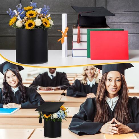 ForraFun 2 مجموعات قبعة التخرج زهرة مربع مع كتل رغوة الأزهار قبعة التخرج زهرة هدية مربع التخرج حزب تفضل لحفل التخرج أنشطة الحفلات والاحتفالات in Kuwait