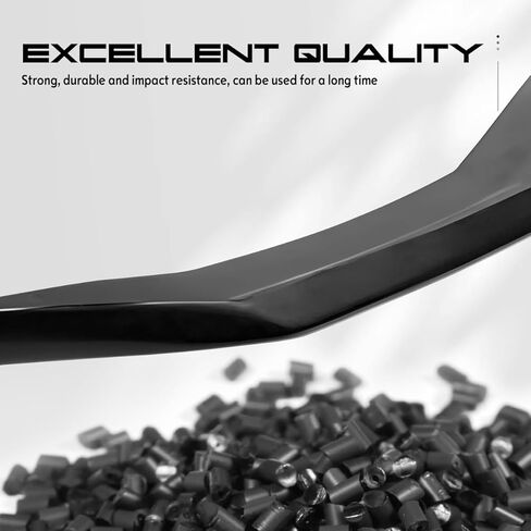 Front Bumper Lip, Compatible with 1993-1997 Honda Civic Del Sol, Type R Style Flexible Polyurethane(PU) Front Lip Chin Spoiler Splitter, Unpainted Black in Kuwait
