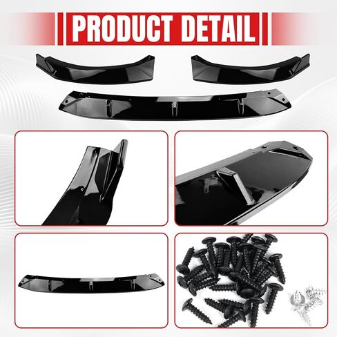 Front Bumper Lip Fit for Kia K5 KIA K5 EX/LX/GT/GT Line 2020-2025,3pcs Air Dam Chin Body Kit Underbody Lip Accessories (Gloss Black) in Saudi Arabia