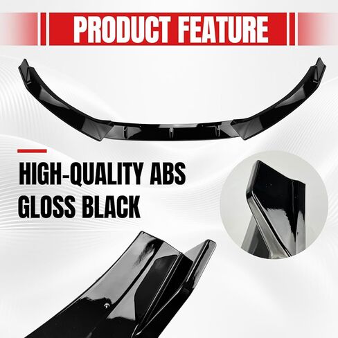 Front Bumper Lip Fit for Kia K5 KIA K5 EX/LX/GT/GT Line 2020-2025,3pcs Air Dam Chin Body Kit Underbody Lip Accessories (Gloss Black) in Saudi Arabia