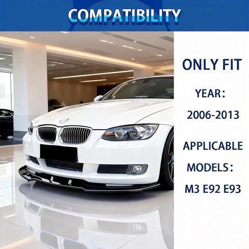 Front Bumper Lip for 2006-2013 BMW E92 E93 | Fit Early & Late Standard Bumper Models | Front Chin Spoiler Protector in Saudi Arabia