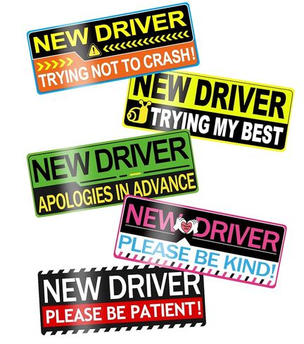 New Driver Magnet for Car Please Be Patient New Driver Sticker Magnet Bumper Magnetic Signs for Vehicles 5Pcs in Saudi Arabia