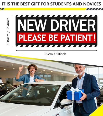 New Driver Magnet for Car Please Be Patient New Driver Sticker Magnet Bumper Magnetic Signs for Vehicles 5Pcs in Saudi Arabia