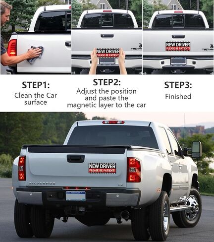 New Driver Magnet for Car Please Be Patient New Driver Sticker Magnet Bumper Magnetic Signs for Vehicles 5Pcs in Saudi Arabia