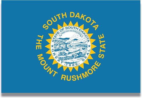 Magnet Me Up South Dakota Mount Rushmore State Oval Magnet Decal, 4x6 inch, Automotive Magnet for Car, Great Souvenir Gift for American History Enthusiasts, America's Great Presidents, Made in USA in Saudi Arabia