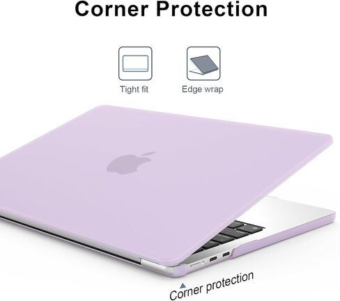 AKIT Compatible with MacBook Air 15 inch Case 2026 2025-2022 M5 M4 M3 M2 A3448 A3241 A3114 A2941, Laptop Hard Shell with Screen Protector + Keyboard Cover for MacBook Air 15.3" - Lavender Purple in Saudi Arabia