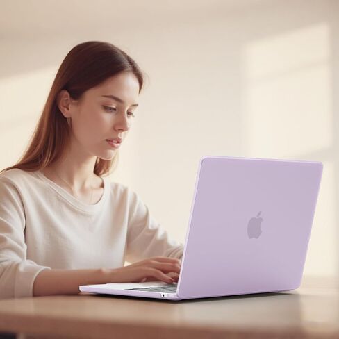 AKIT Compatible with MacBook Air 15 inch Case 2026 2025-2022 M5 M4 M3 M2 A3448 A3241 A3114 A2941, Laptop Hard Shell with Screen Protector + Keyboard Cover for MacBook Air 15.3" - Lavender Purple in Saudi Arabia