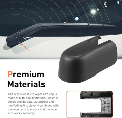 Rear Windshield Wiper Arm Cover Cap, Rear Wiper Cover Compatible with Ford Escape 2013-2024 Explorer 2011-2019 Lincoln MKC/MKX, BB5Z-17C526-A Wiper Arm Nut Protective Cap in Saudi Arabia