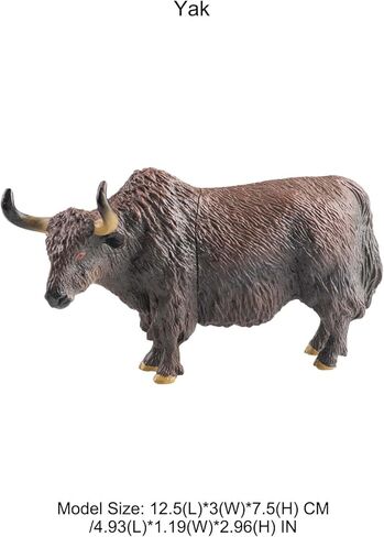 Hollow Yak Figurine – Realistic Highland Animal Toy for Kids, Educational Wild Animal Learning Model, Nature Display & Birthday Cake Topper in Saudi Arabia
