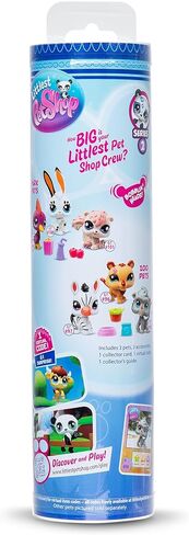 BANDAI Littlest Pet Shop Pack 3 Zoo Pets BF00597 Set of 3 Pets, Accessory, Collector's Card and Virtual Code, Generation 7, Pets #96, #97, #98, Kids 4+ in Saudi Arabia