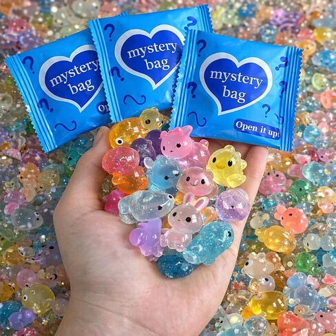 Resin Animals Collectible Mini Animal Figures, Individually Wrapped Mystery Animal Figurines for Fairy Garden, Crafts, Party Favors, Outdoor Play, Birthday Gifts for Kids(60pcs) in Saudi Arabia
