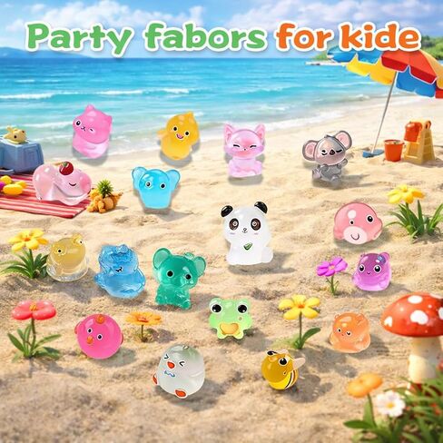Resin Animals Collectible Mini Animal Figures, Individually Wrapped Mystery Animal Figurines for Fairy Garden, Crafts, Party Favors, Outdoor Play, Birthday Gifts for Kids(60pcs) in Saudi Arabia