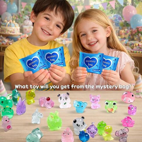 Resin Animals Collectible Mini Animal Figures, Individually Wrapped Mystery Animal Figurines for Fairy Garden, Crafts, Party Favors, Outdoor Play, Birthday Gifts for Kids(60pcs) in Saudi Arabia