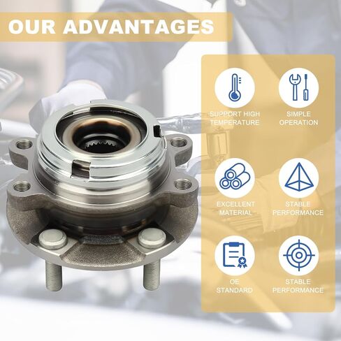 513294 Pair 2 Front Wheel Hub & Bearing Assembly for 2007-2013 Nissan Altima 2.5L in Saudi Arabia