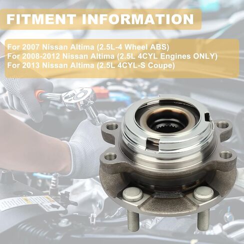 513294 Pair 2 Front Wheel Hub & Bearing Assembly for 2007-2013 Nissan Altima 2.5L in Saudi Arabia