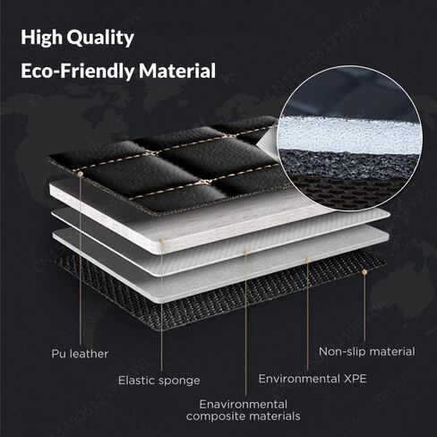 Car Trunk Mat for Nissan Murano 2015 2016 2017 2018 2019 2020 2021, Custom Fit PU Leather Cargo Liner, All-Weather Waterproof Rear Trunk Liner Protector, Auto Interior Accessories in Saudi Arabia