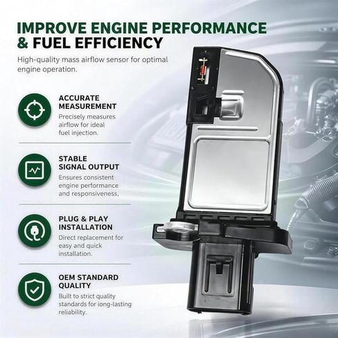 PLC01 Mass Airflow Sensor for Ford F-150 3.5T 2011, F-150 3.7 2011-2014, F-250 6.2, F-350, Explorer 3.5, Mustang 3.7, Econoline 4.6, Expedition 5.4, Taurus 3.5 etc., OE# AFLS165, BR3Z-12B579-A in Saudi Arabia