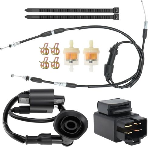 Ignition Coil Kit Fit for Polaris Scrambler 50 90 with Starter Relay Solenoid and Throttle Cable 0450471 for Polaris Sportsman 90, Predator 50 90 ATV Parts 2001-2006 in Saudi Arabia