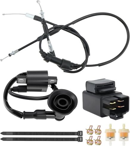 Ignition Coil Kit Fit for Polaris Scrambler 50 90 with Starter Relay Solenoid and Throttle Cable 0450471 for Polaris Sportsman 90, Predator 50 90 ATV Parts 2001-2006 in Saudi Arabia
