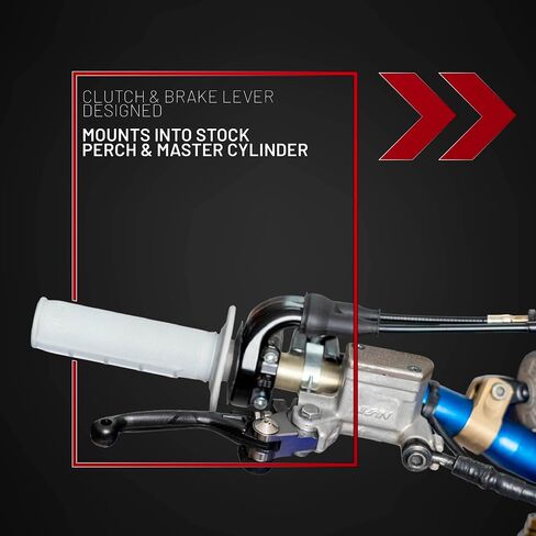 مجموعة أذرع محورية من Polisport تناسب Sherco SE/SEF (2017–26)، Husqvarna FC/FE 250–450 (2014–16)، KTM EXC/EXC-F/SX/SX-F 250–450 (2014–25) فرامل MX/Enduro/قابض متين على شكل OEM سهل التركيب باللون الأبيض in Kuwait