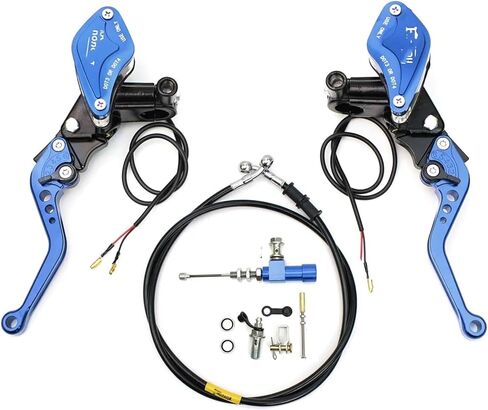 Motorcycle Hydraulic Clutch Kit Brake Master Cylinder Oil Hose Brake Levers Kit for Hon&da for Yam&aha for Suzuki for Kawa&saki Clutchs Brakes Handle Levers in Saudi Arabia