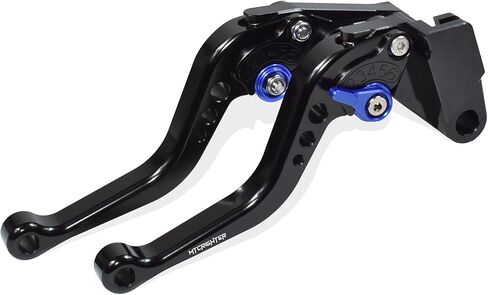 Short Brake Lever Clutch Lever Compatible with Kawasaki Ninja 125 Z125/ Pro 2017-2023, CNC Aluminum Alloy Made (Blue) in Saudi Arabia