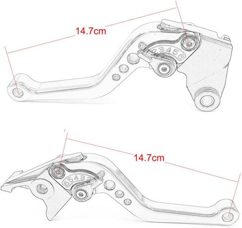 Short Brake Lever Clutch Lever Compatible with Kawasaki Ninja 125 Z125/ Pro 2017-2023, CNC Aluminum Alloy Made (Blue) in Saudi Arabia