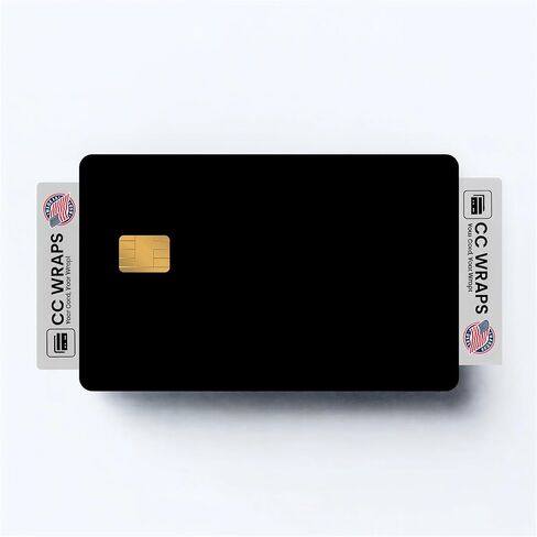 CCWraps Colored Credit Card Skin Sticker – Vinyl Decal for Credit, Debit, Bank, EBT, Metro & Key Cards – Waterproof Card Cover Made in USA (2 Pack) (Matte Black) in Saudi Arabia