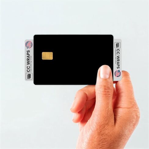 CCWraps Colored Credit Card Skin Sticker – Vinyl Decal for Credit, Debit, Bank, EBT, Metro & Key Cards – Waterproof Card Cover Made in USA (2 Pack) (Matte Black) in Saudi Arabia