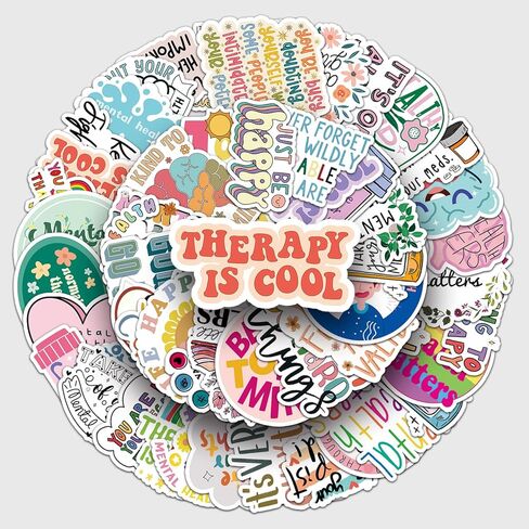 51 Pcs Heartwarming Friendship Stickers, Good Friend Companion Support Quote Decals Positive Energy, Waterproof Vinyl Material, Perfect for Water Bottles Laptops Notebooks Phone Cases（Friendship） in Kuwait