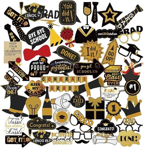 52 Pcs Graduation Stickers, Graduation Cap Sticker Class of 2026, DIY Graduation Cap Stickers for Congrats Grad Sticker Graduation Party Supplies, Scrapbook, Water Bottle, Laptop in Saudi Arabia