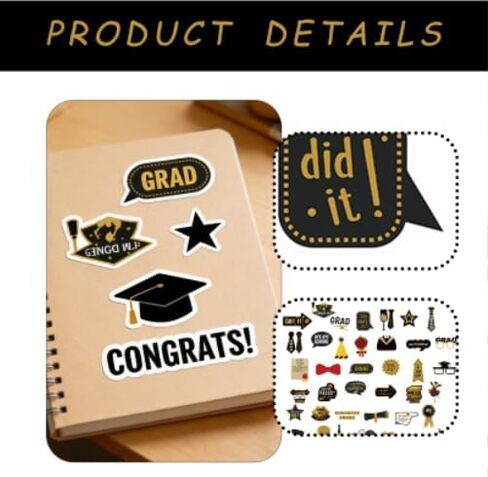 52 Pcs Graduation Stickers, Graduation Cap Sticker Class of 2026, DIY Graduation Cap Stickers for Congrats Grad Sticker Graduation Party Supplies, Scrapbook, Water Bottle, Laptop in Saudi Arabia