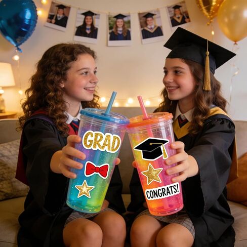 52 Pcs Graduation Stickers, Graduation Cap Sticker Class of 2026, DIY Graduation Cap Stickers for Congrats Grad Sticker Graduation Party Supplies, Scrapbook, Water Bottle, Laptop in Saudi Arabia
