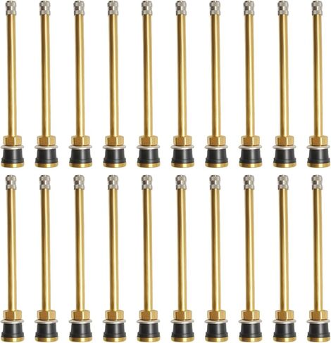 20Pcs 5inch Clamp in Truck Valve Stems, TR574 Copper Tubeless Straight Valve Stem Extension Adaptor, Valve Tool Replacement for 0.625in Valve Bore Stems in Kuwait