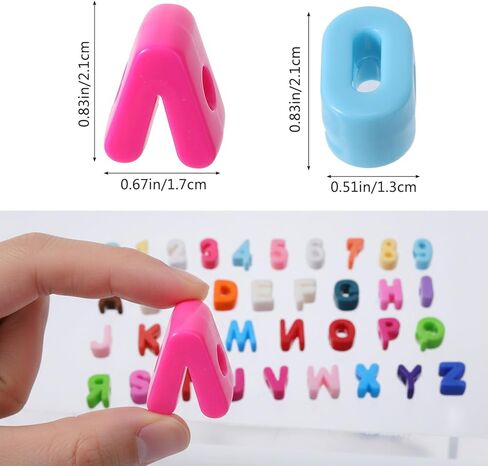 Large Letter Beads, 36PCS Paracord Acrylic Colorful Bubble Big Alphabet Beads, Colorful A-Z, 0-9 Mixed Alphabet Number Shape Bead, Large Hole Letter Bead for Bag Charm Kit Phone Chains Bracelets in Saudi Arabia