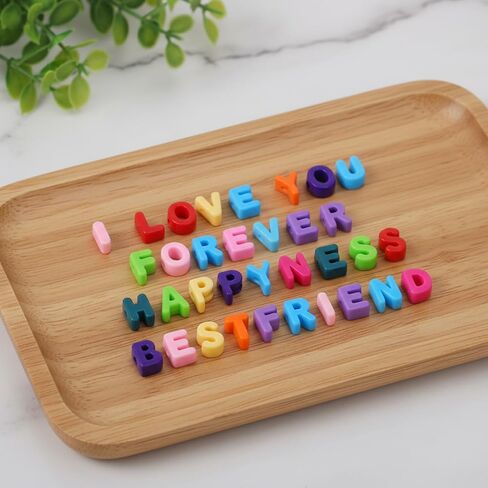 Large Letter Beads, 36PCS Paracord Acrylic Colorful Bubble Big Alphabet Beads, Colorful A-Z, 0-9 Mixed Alphabet Number Shape Bead, Large Hole Letter Bead for Bag Charm Kit Phone Chains Bracelets in Saudi Arabia