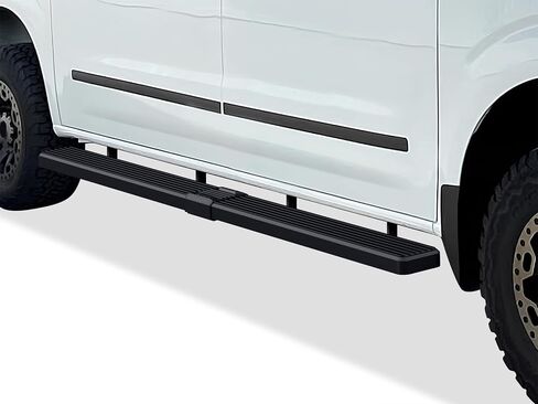 لوحات تشغيل APS مقاس 6 بوصات فضية متوافقة مع Nissan NV 1500 2500 3500 2012-2021 شاحنة كاملة الحجم ذات 3 أبواب (قضبان Nerf وخطوات جانبية وقضبان جانبية) in Kuwait