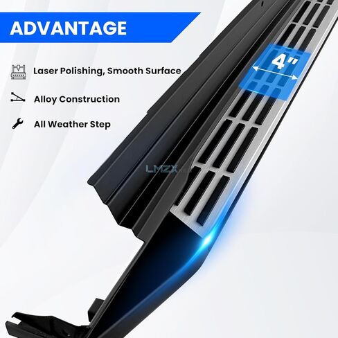 Running Boards Side Steps Compatible with Toyota Sienna 2021-2025, 2 PCS Left & Right Side Pedal Nerf Bars with Mounting Brackets, Removable Rail Step Bars for Sienna 2021 2022 2023 2024 2025 in Saudi Arabia