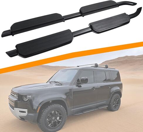 Running Boards Side Steps Fit for Land Rover Defender 110 130 L663 4DOOR 2020 2021 2022 2023 2024 2025 2026, 2 PCS Right and Left Side Step Rail Removable Nerf Bars with Brackets in Saudi Arabia