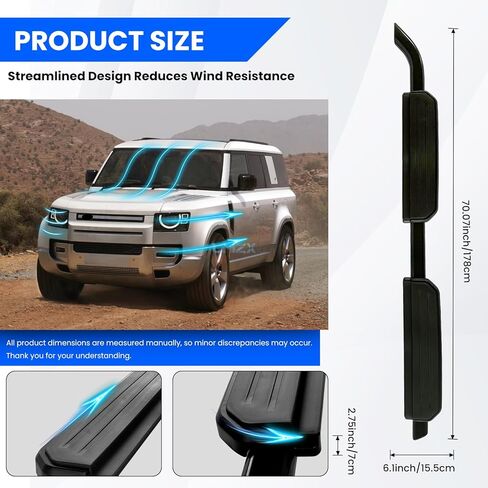 Running Boards Side Steps Fit for Land Rover Defender 110 130 L663 4DOOR 2020 2021 2022 2023 2024 2025 2026, 2 PCS Right and Left Side Step Rail Removable Nerf Bars with Brackets in Saudi Arabia